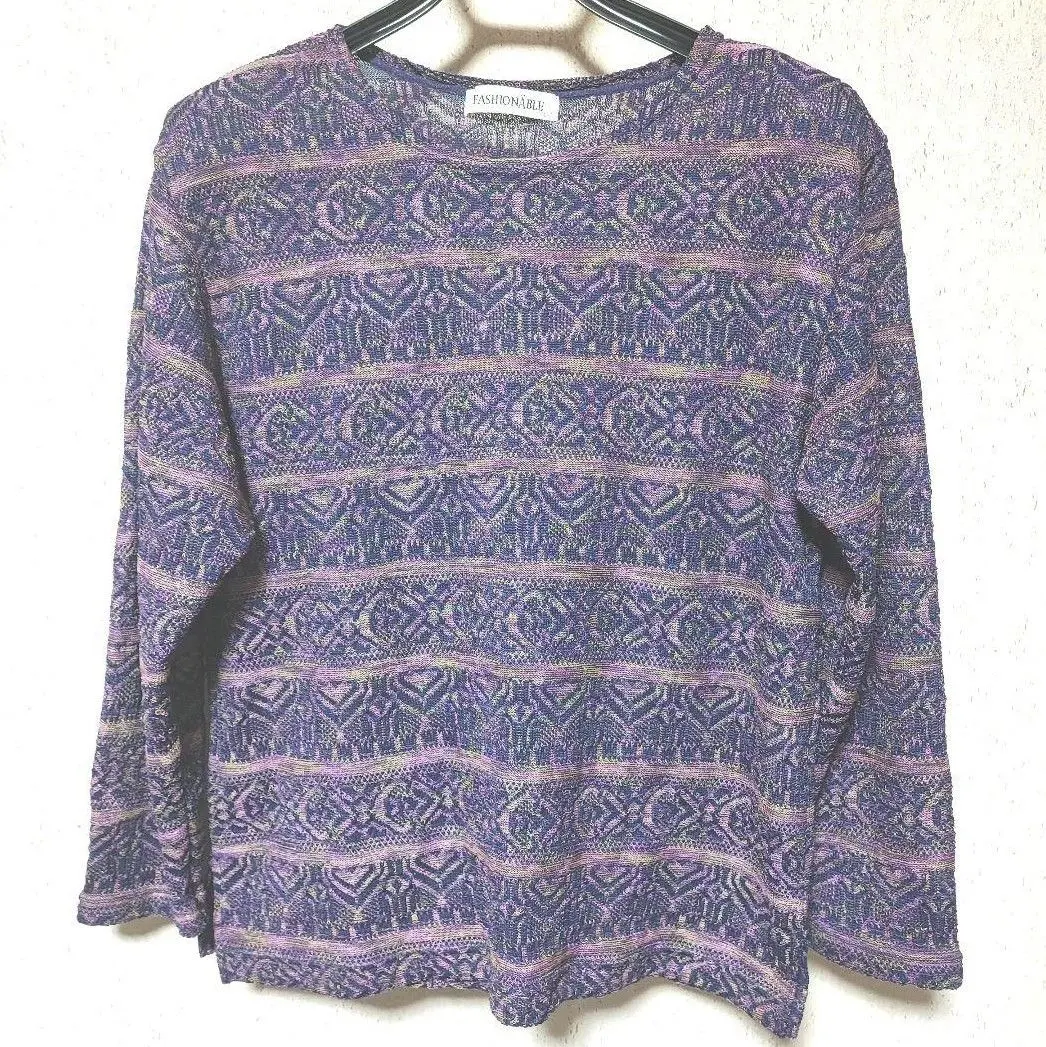 Thumbnail of Women's Pullover Top Long Sleeve L Purple 【Anonymous Delivery & Shipping Included】