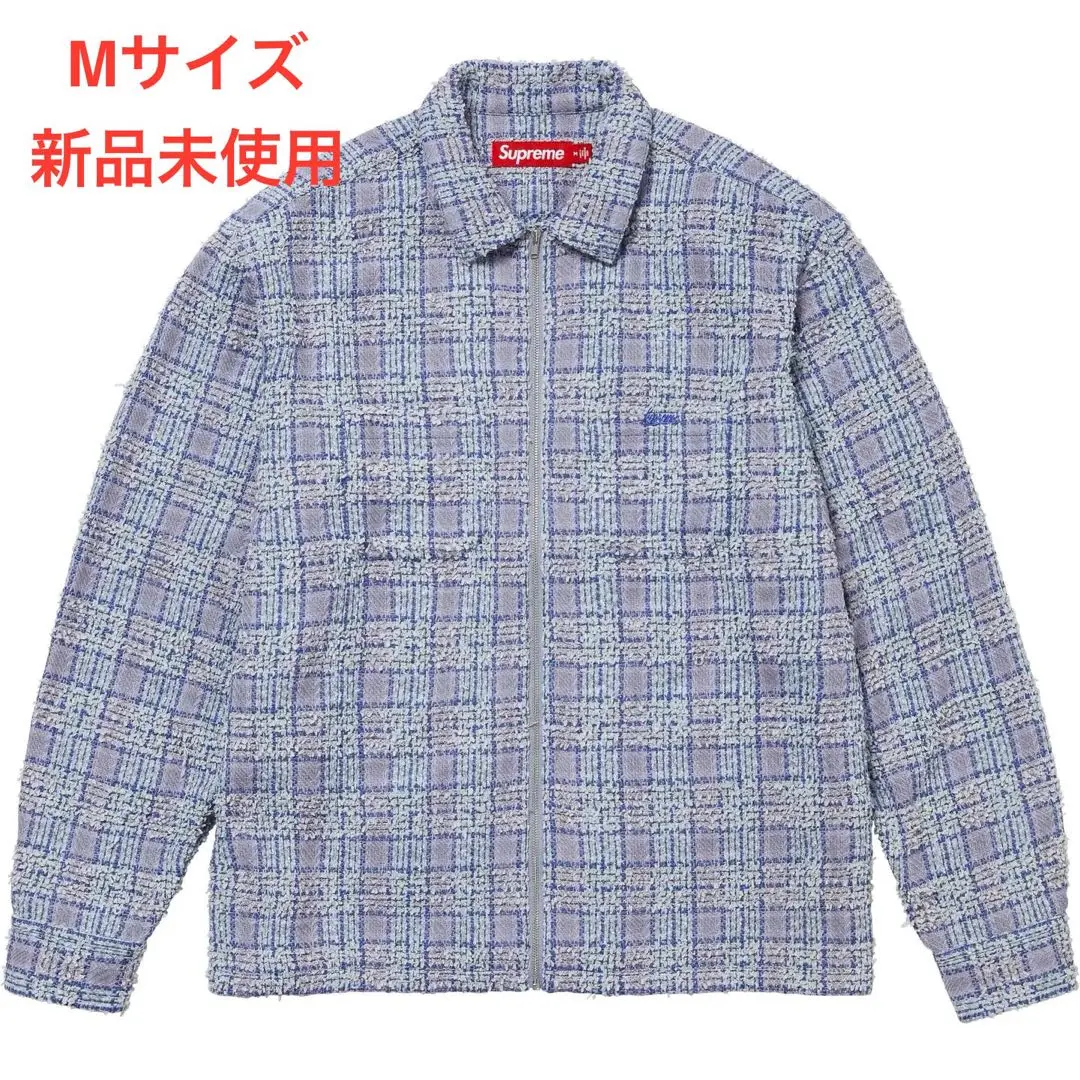 Supreme 24fw ブークレ ジップアップシャツ 黒M Supreme 24fw ブークレ ジップアップシャツ 黒M