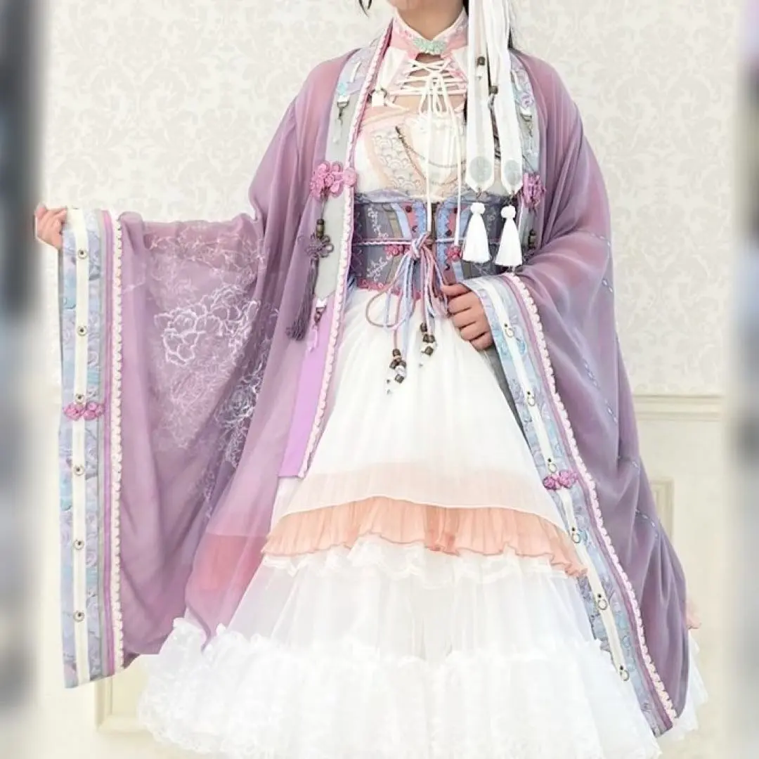 ozz on チャイナパンツ　薄紫 刺繍付き 2019 AUTUMN OZZ ONESTE -Japanese Collection- / OZZON JAPAN