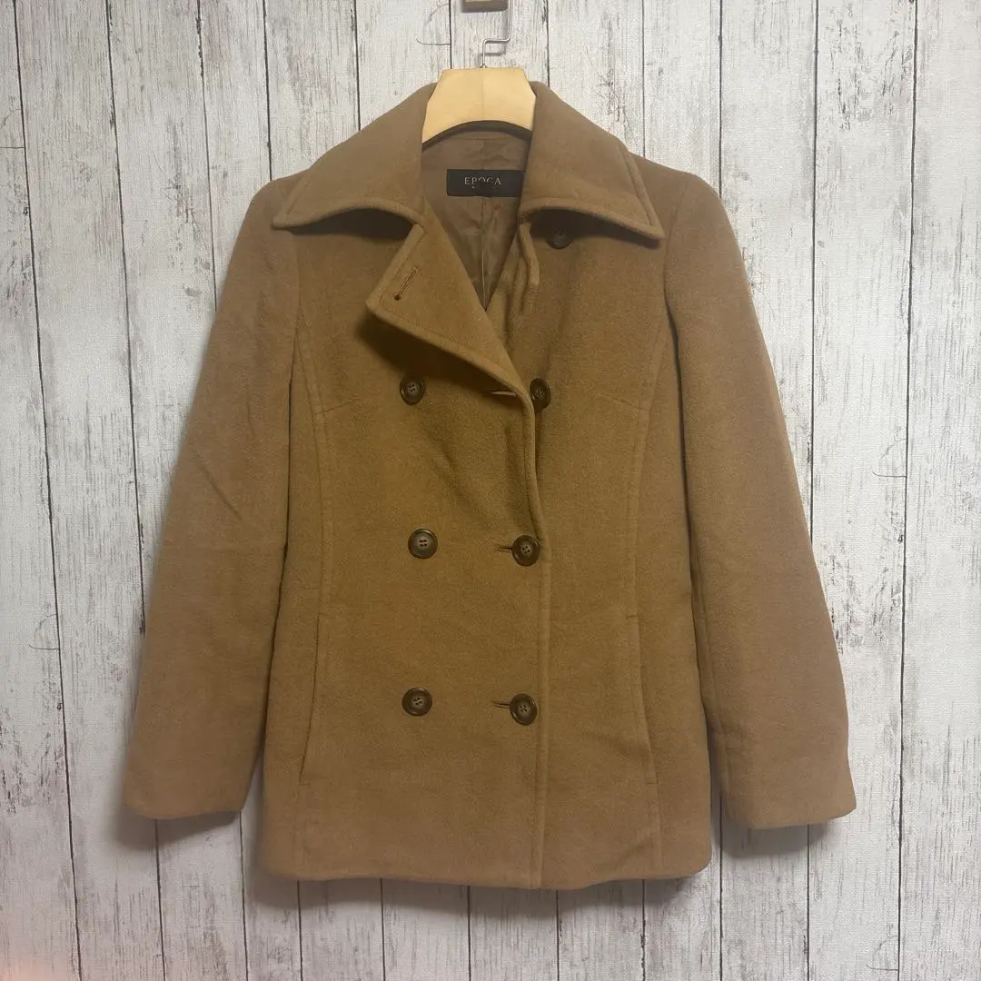 Thumbnail of EPOCA Angora Blend Pea Coat, Camel, Women's M Equivalent