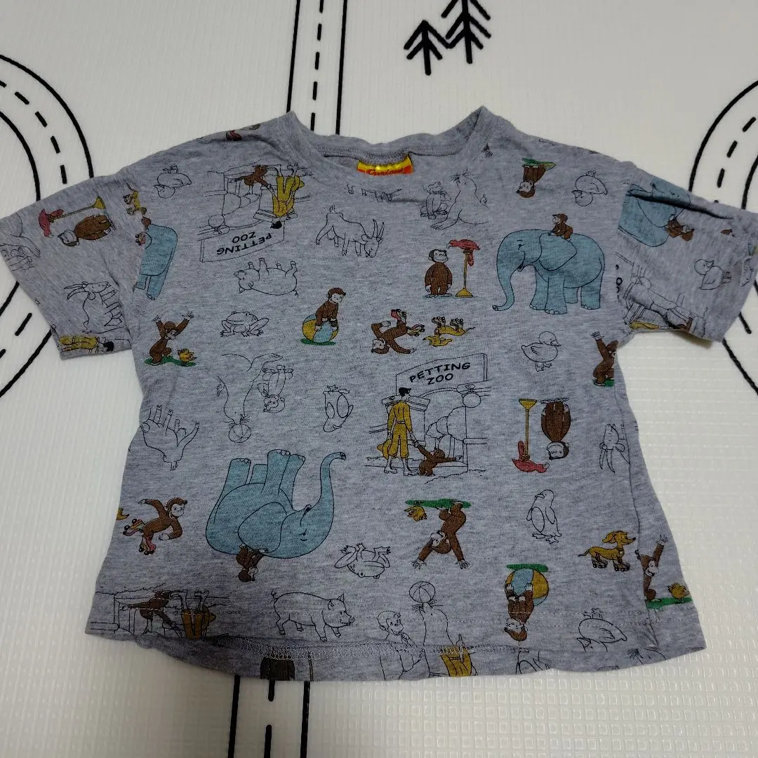 Thumbnail of Curious George T-shirt, Gray, Size 100, Boy