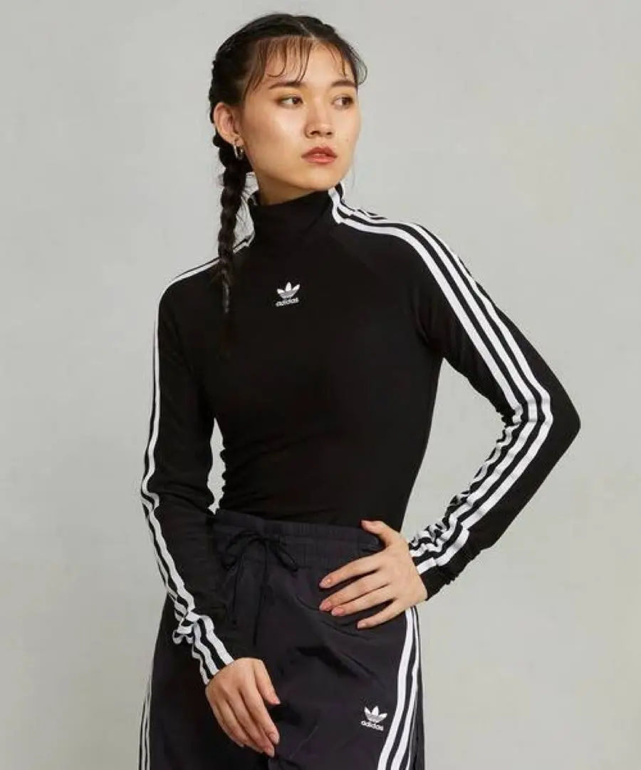 adidasoriginals adilenium長袖ハイネックタイトTシャツL adidas Originals Adilenium タイト 長袖トップ アディダス