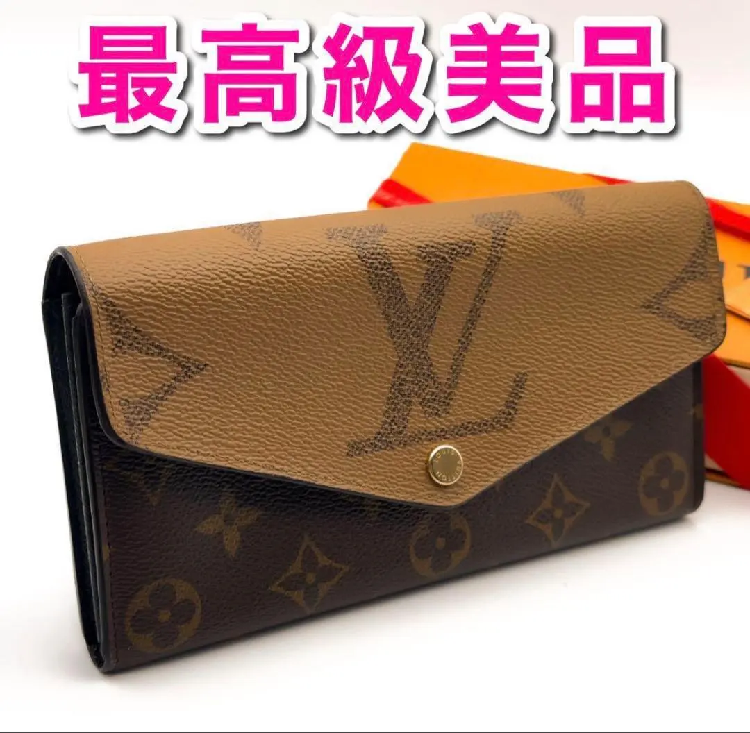 Thumbnail of Excellent condition!! Louis Vuitton Monogram Giant Reverse Portefeuille Sarah