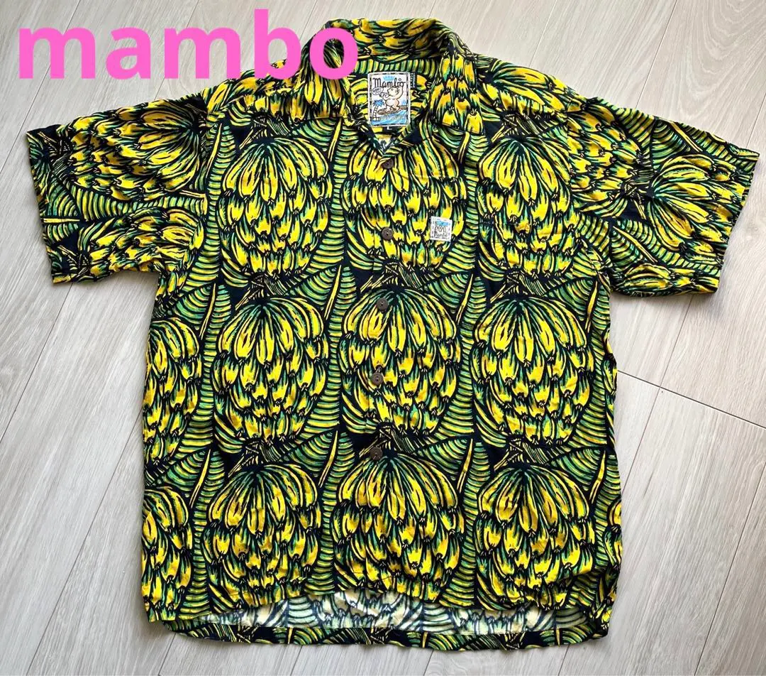 日本未入荷 ☆90s SHIRTS総柄レーヨン半袖アロハシャツ LOUD Mambo トップス