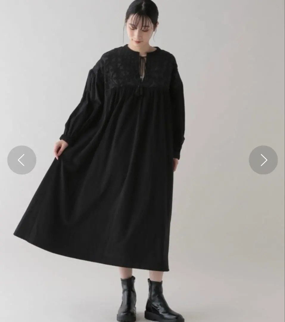 Thumbnail of Natural by Clip Appliqué Embroidered Dress