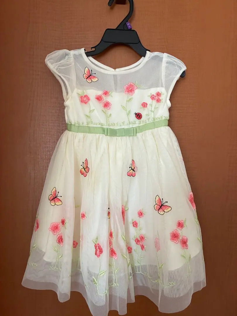 Thumbnail of Presentation Dress: Butterfly and Flower Embroidered Dress, 100cm