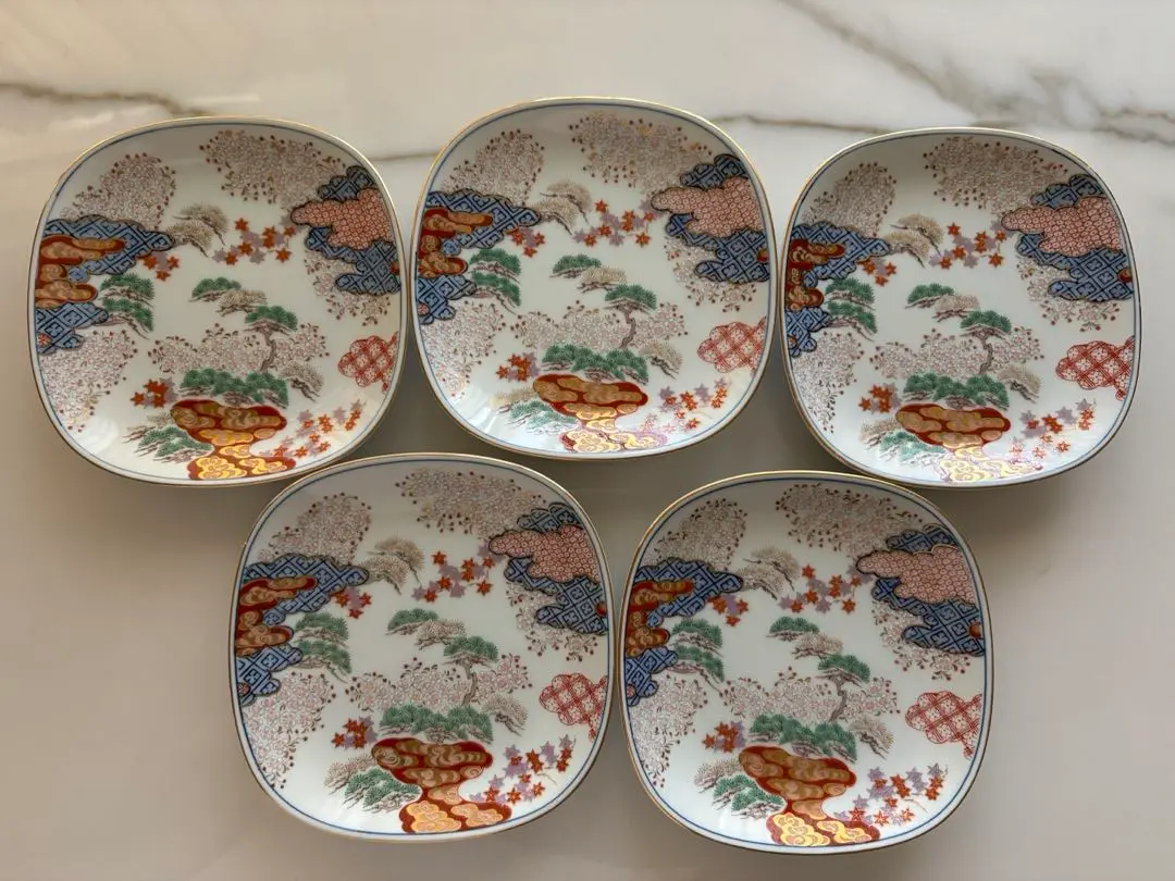 1647 其泉　色絵三方がらみ桐文皿　橘文皿　小手毬文皿 1647 其泉 色絵三方がらみ桐文皿 橘文皿 小手毬文皿 - メルカリ