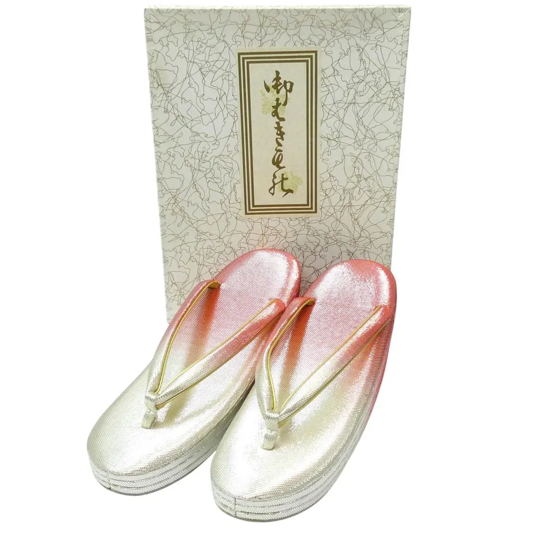 Thumbnail of Tokyo Kochou Zori (sandals) Silver Red Gradation Glitter Japanese Clothing Kimono