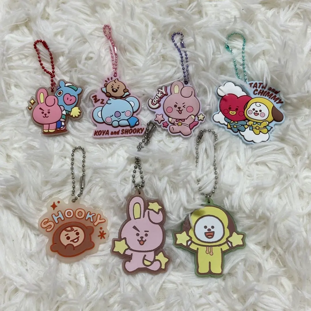Thumbnail of BTS BT21 Rubber Charm Keyring Set of 7