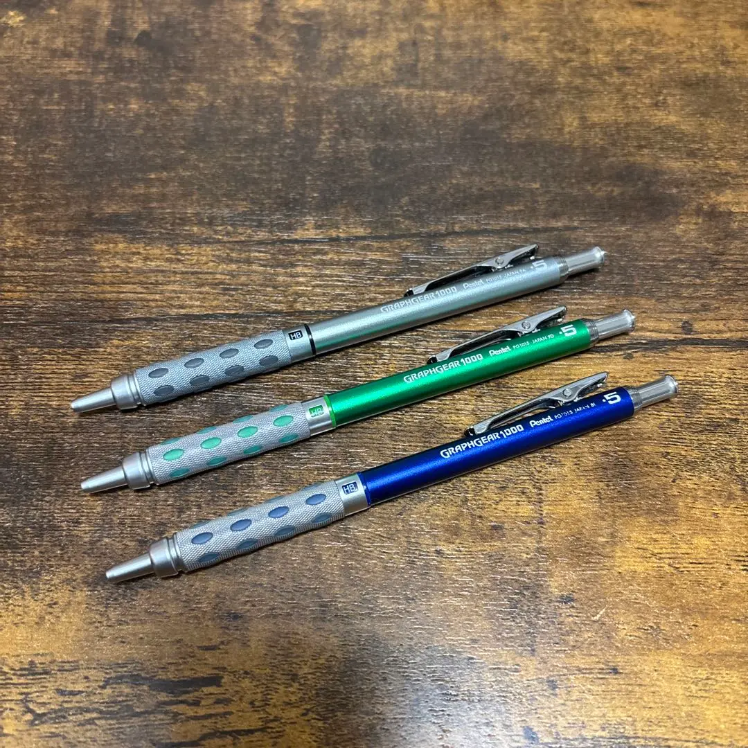 グラフギア1000海外限定sky blue Pentel/ぺんてる】グラフギア1000 海外限定色・シルバー (0.5mm