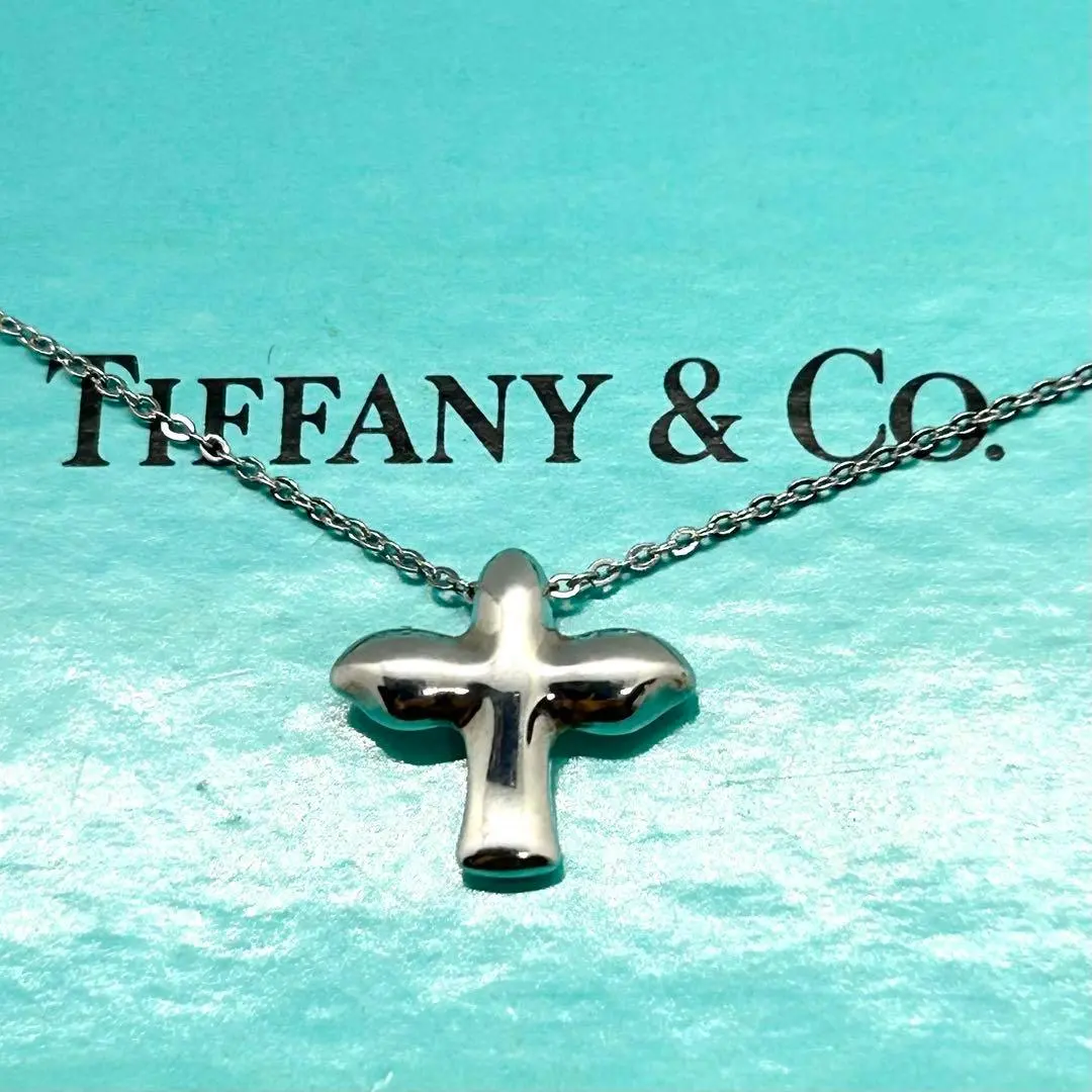 極美品　ティファニー　ミニ　エルサペレッティ　クロス　ネックレス　シルバー TIFFANY&Co. 良品◎（TIFFANY&Co. ティファニー）ネックレス