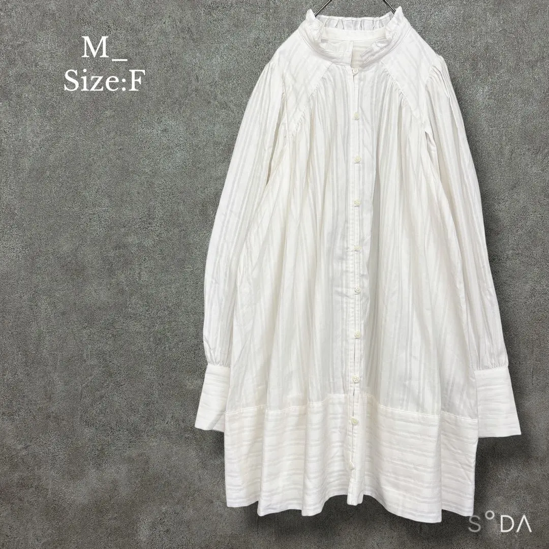Thumbnail of M_【F】Cotton Mini Dress, Stand Collar, Organic Cotton