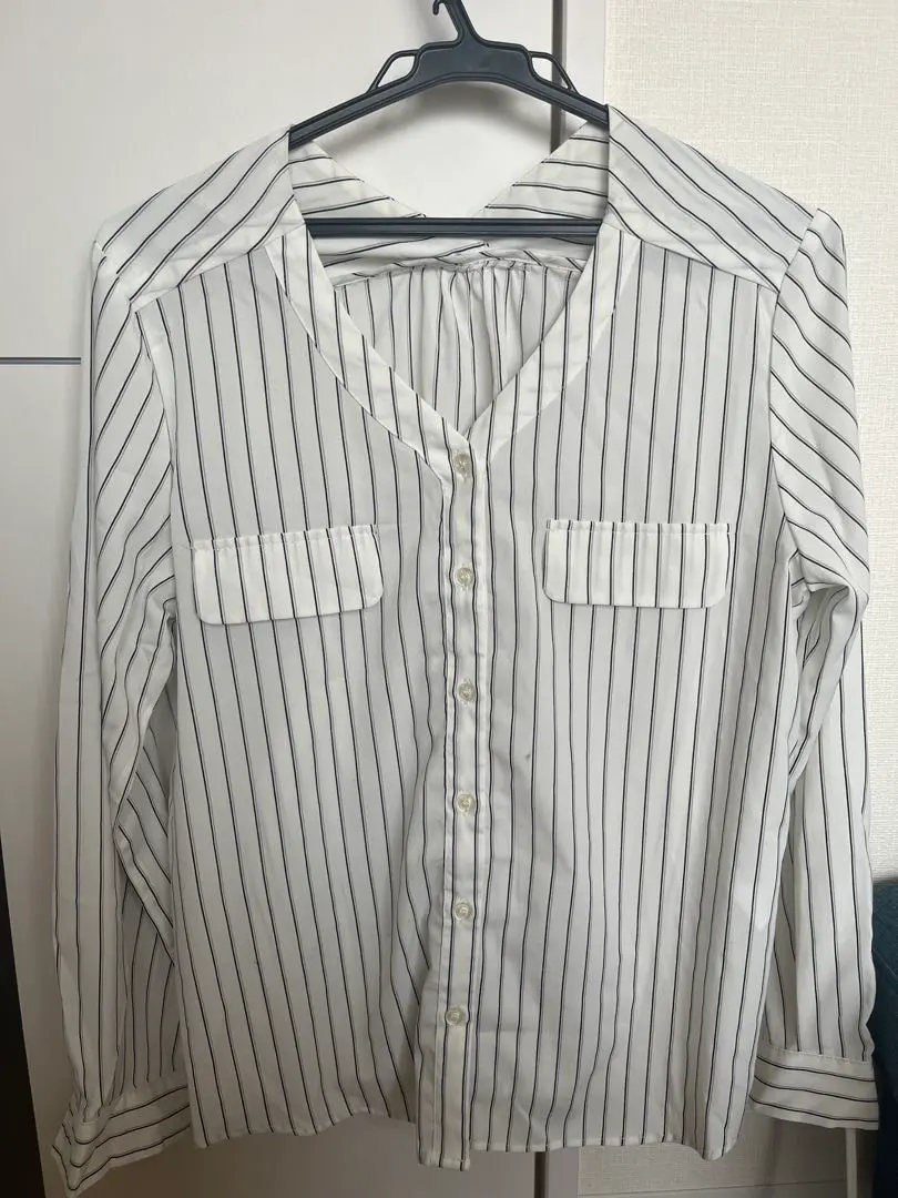 Thumbnail of Striped Long Sleeve Shirt - White/Black