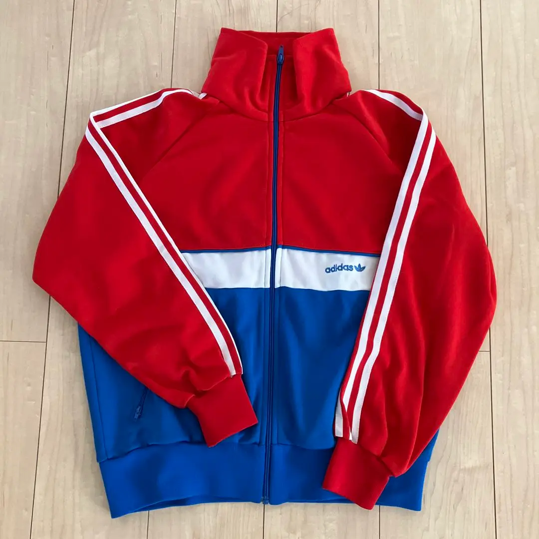 80s adidas トラックジャケット 台湾製 ジャージ ヴィンテージ 80s adidas ジャージ 台湾製 水色 ヴィンテージ トラック