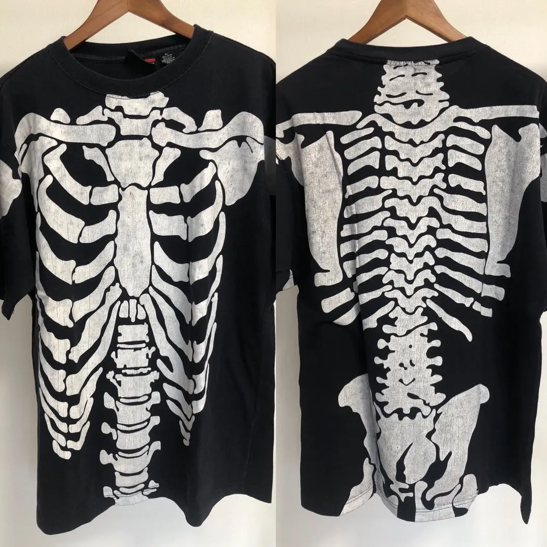90s 00s エッシャー パロディ 骸骨デザイン Tシャツ XL 90s 00s エッシャー パロディ 骸骨デザイン Tシャツ XL - メルカリ