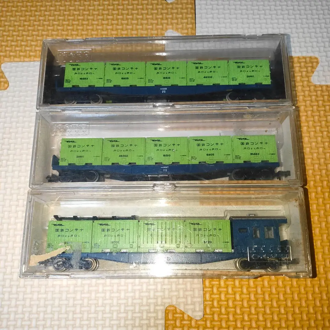 Nゲージ　国鉄コンテナ　貨物列車 10015 コキ10027 コキフ10002 Nゲージ 国鉄コンテナ 貨物列車 10015 コキ10027 コキフ10002