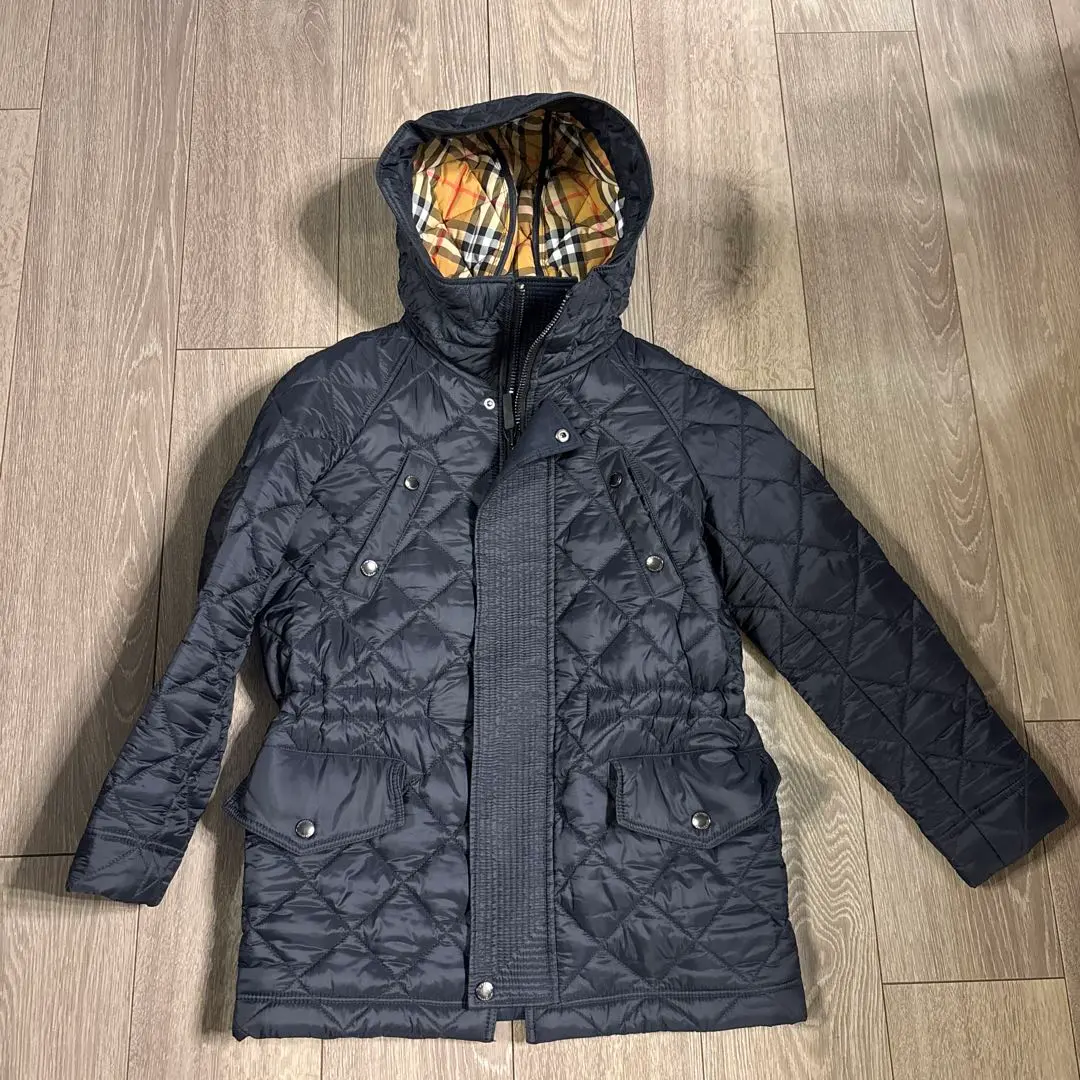 Burberry 海軍藍色 絎縫羽絨外套 130 8歲 的縮圖