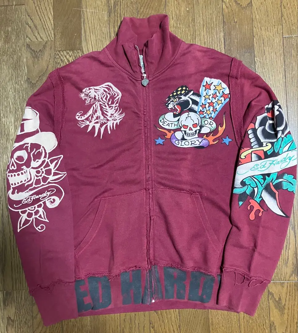 レア【Ed Hardy】トラックジャケット　ブルゾン【エドハーディ】M Y2K レア【Ed Hardy】トラックジャケットブルゾン【エドハーディ】M Y2K