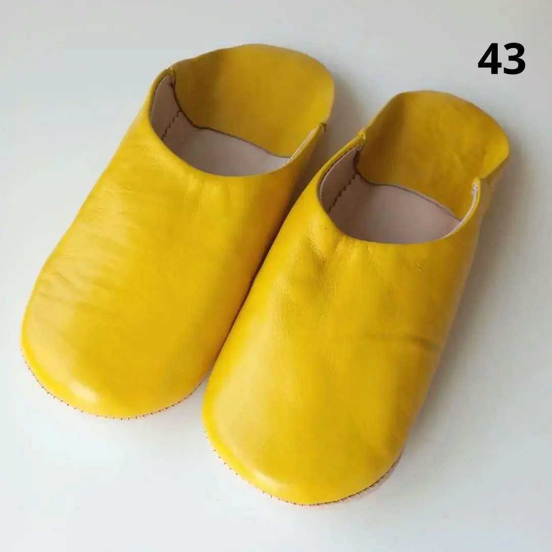 Thumbnail of Plain Babouche Slippers for Men, Size 43, Yellow
