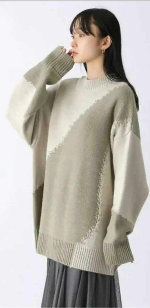 Thumbnail of JEANASIS Intarsia Blocking Pullover