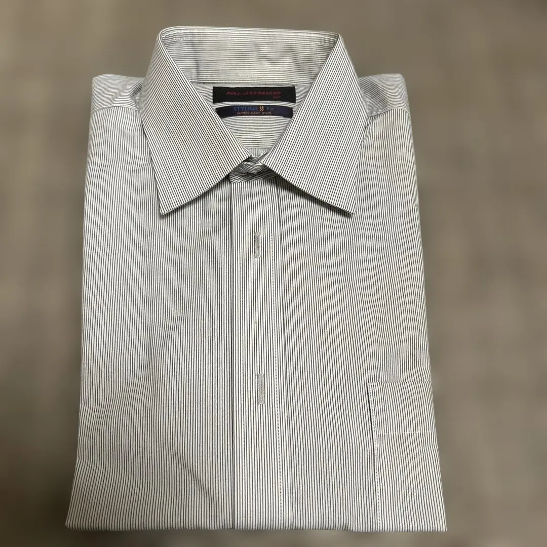 Thumbnail of Mr. JUNKO Stylish Fit Striped Long Sleeve Shirt, Size M