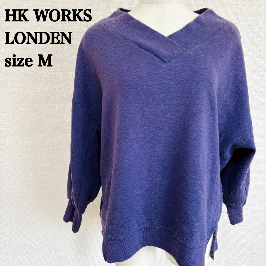 Thumbnail of HK Works London Purple V-neck Simple Relaxed Silhouette