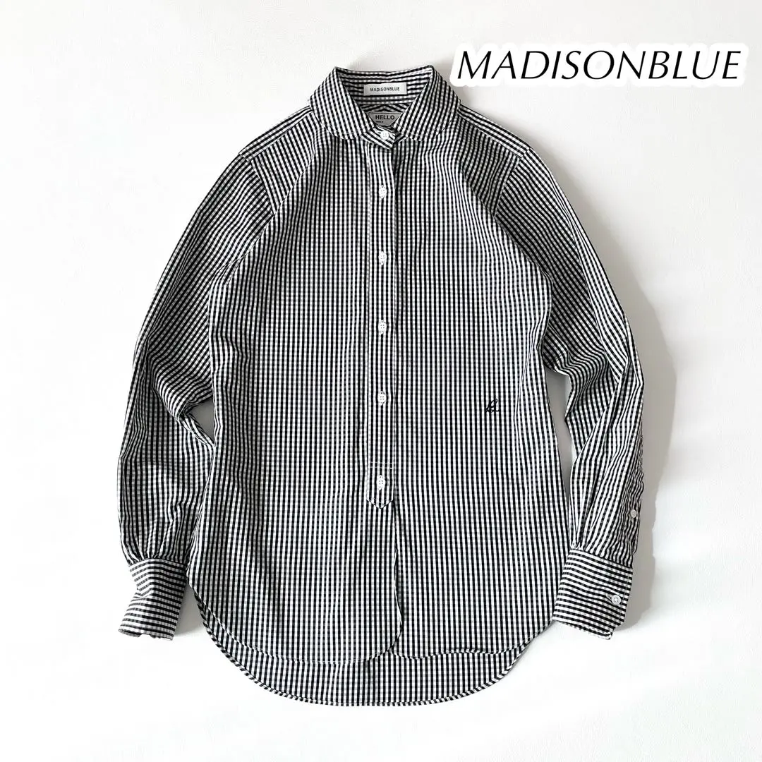 美品　マディソンブルー　ギンガムチェックフリルシャツ　S MADISON BLUE（マディソンブルー）の「＜MADISON BLUE