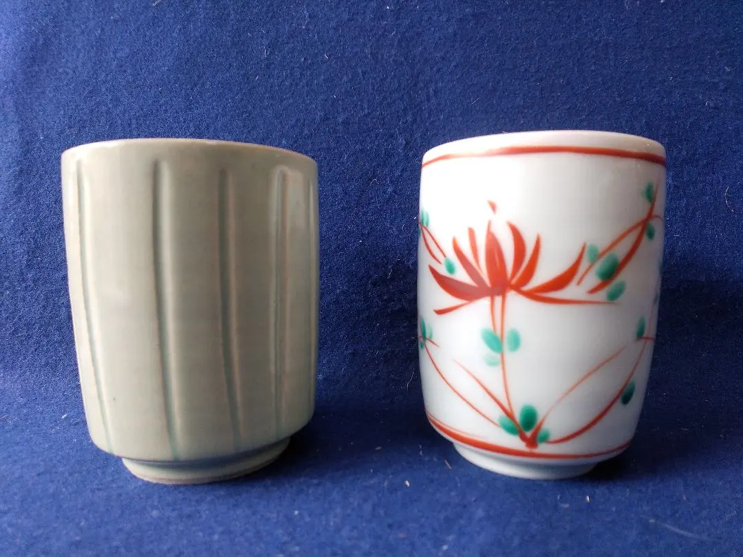 Thumbnail of Yunomi Series No. 6: Gifu/Mino Ware, "Koheigama" - Pair of Couple's Yunomi (Tea Cups), Set of 2