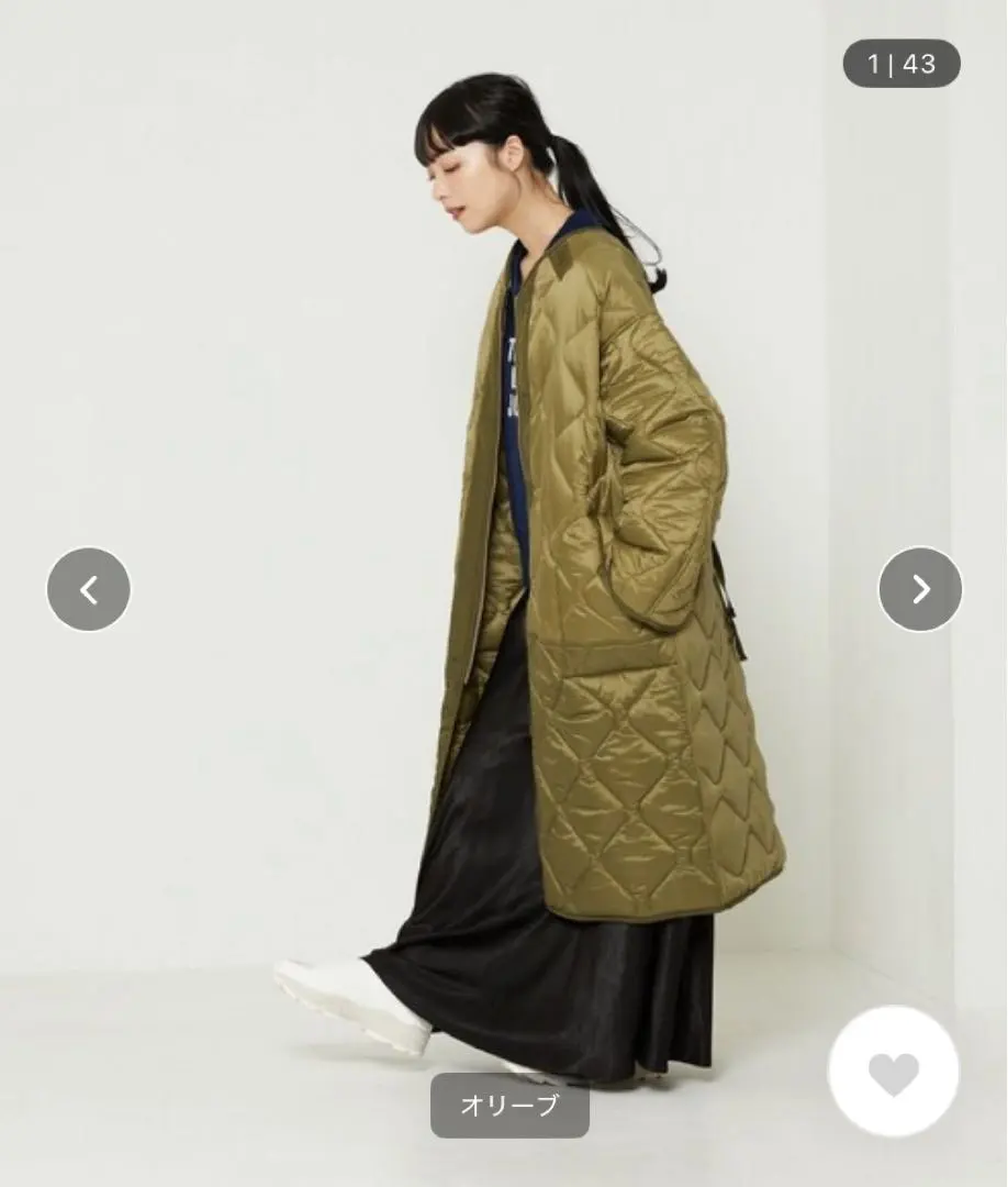 FREAK'S STORE 拼布絎縫內襯大衣 的縮圖