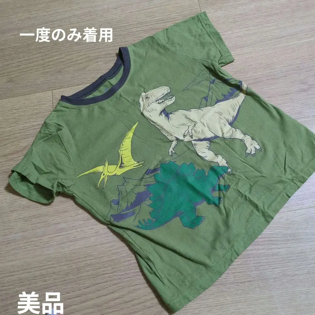 Thumbnail of Realistic Dinosaur Pattern Green Khaki T-shirt, Worn Once, Excellent Condition, 100% Cotton