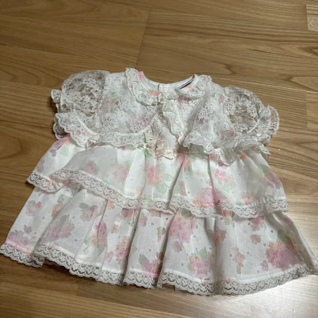 Thumbnail of BABBUN Lace Floral Dress (White/Pink)