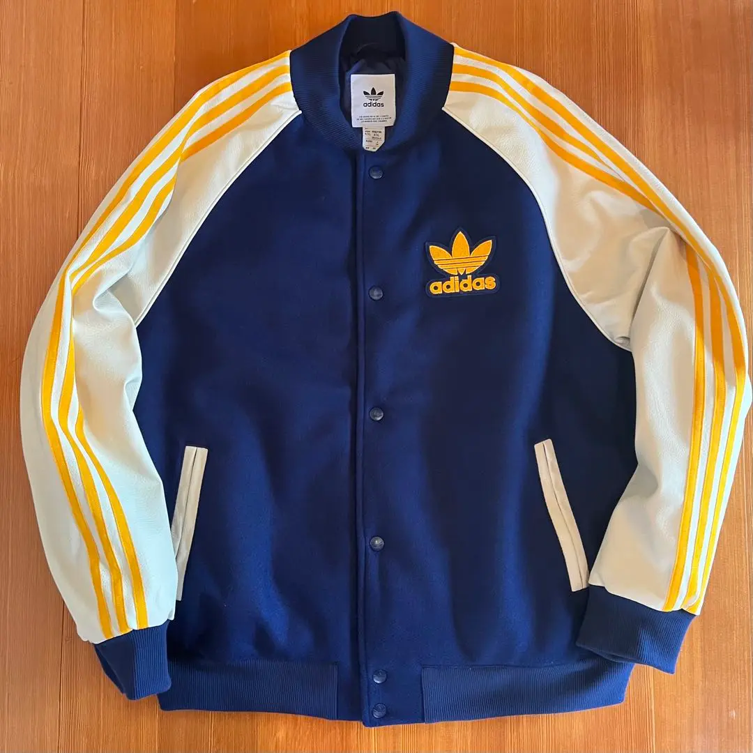 adidas スタジャン 青色刺繍 adidas - adidas NIGO アディダス スタジャン M ブルー 青 クマ
