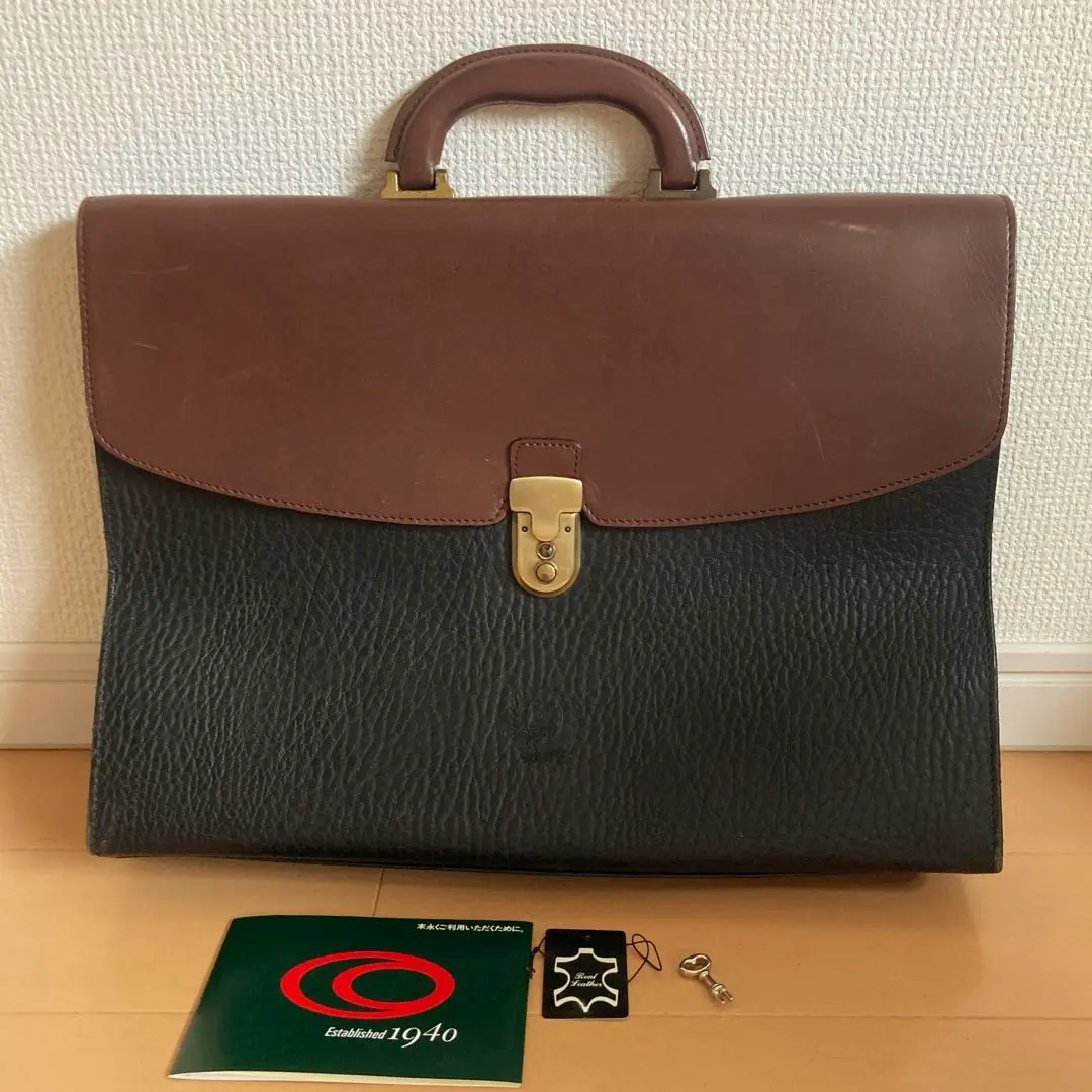 STRANUOVO レザー バッグ ネイビー 42×32×5cm 新品未使用。 m92950241276_1.jpg?1744967294