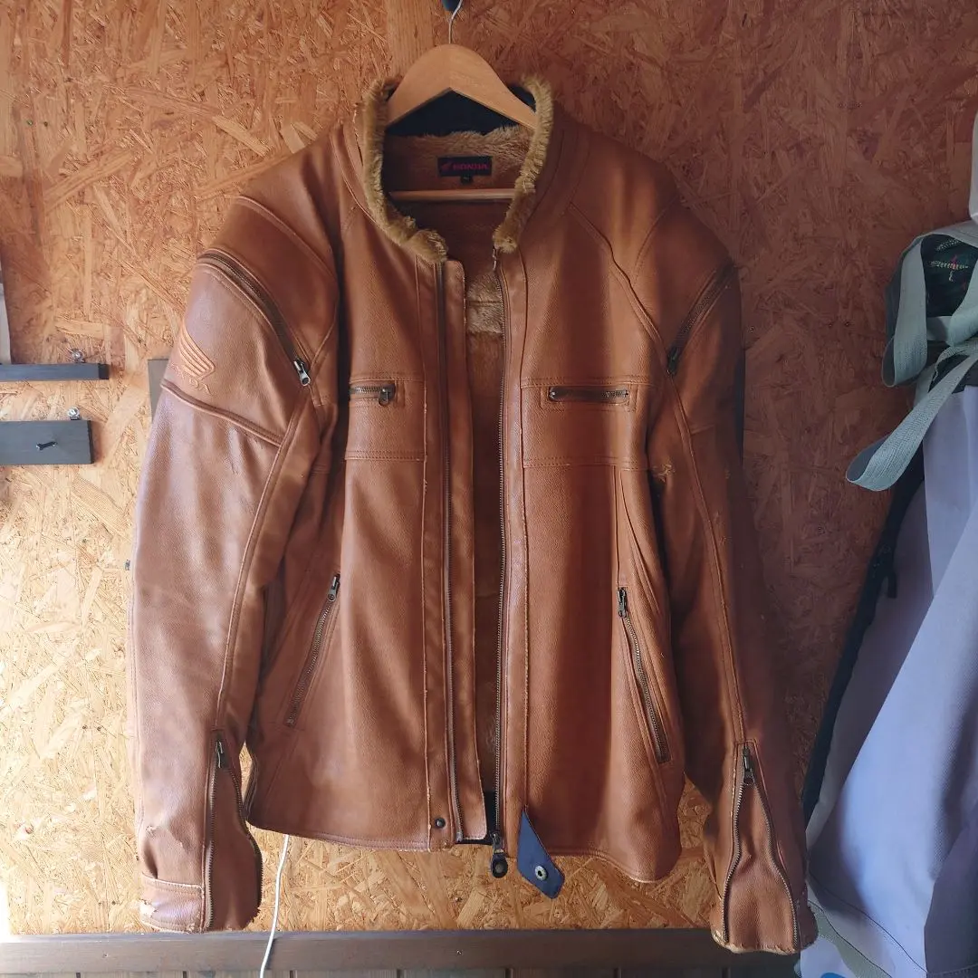 HONDA Boldor ライダースジャケット　4L Boldor Honda Leather Motorcycle Jacket SIZE: L Light blue EX