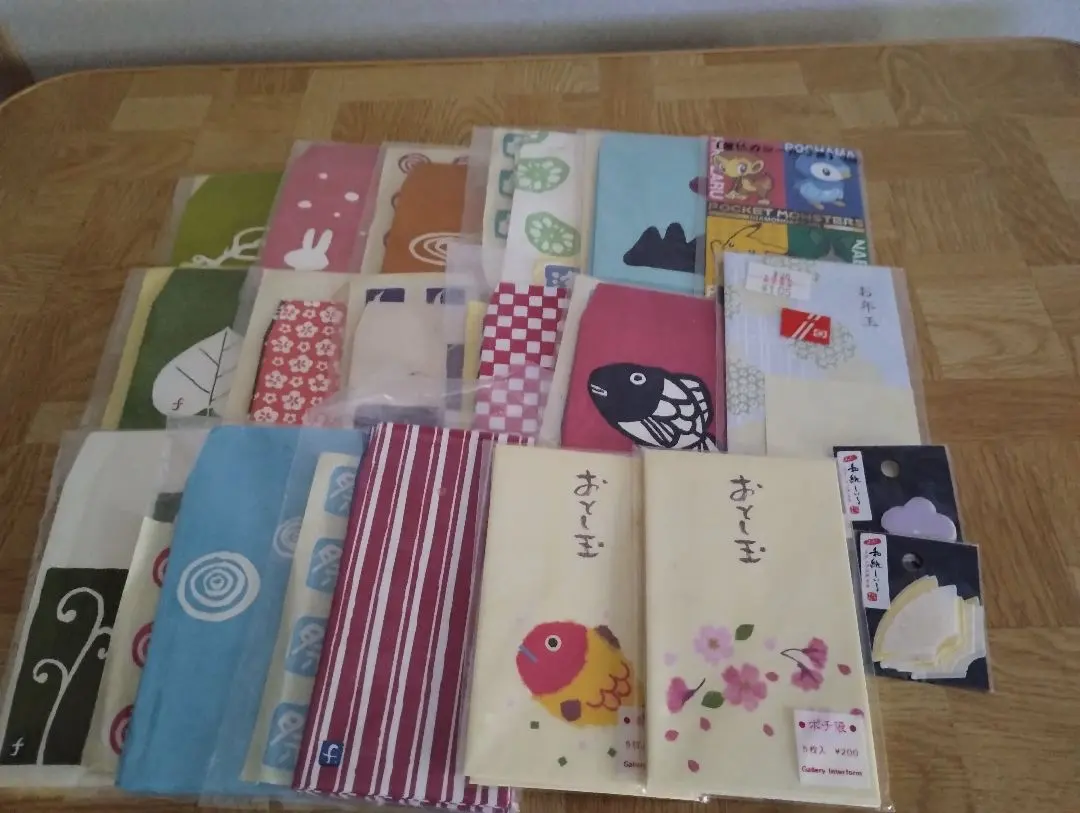 Thumbnail of Japanese Patterned Envelope Set: Colorful Designs, Bonus Pokémon Envelope and Japanese Pattern Stickers Included