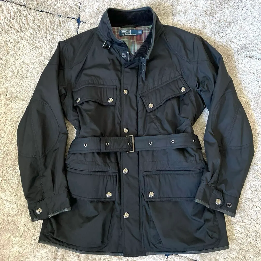 定価約10万★Polo Ralph Lauren★モーターサイクルジャケット★黒 Polo Ralph Lauren /ポロラルフローレン/モーターサイクル