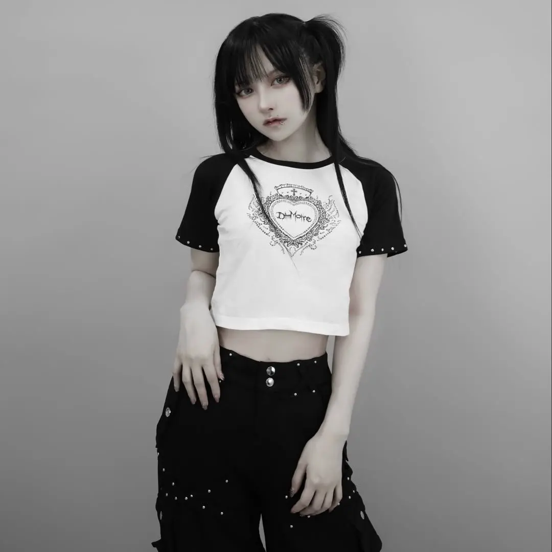Dimmoire Dig in skullオフショルT 正規品 DimMoire Dig in SkullオフショルT 地雷系 Tシャツ