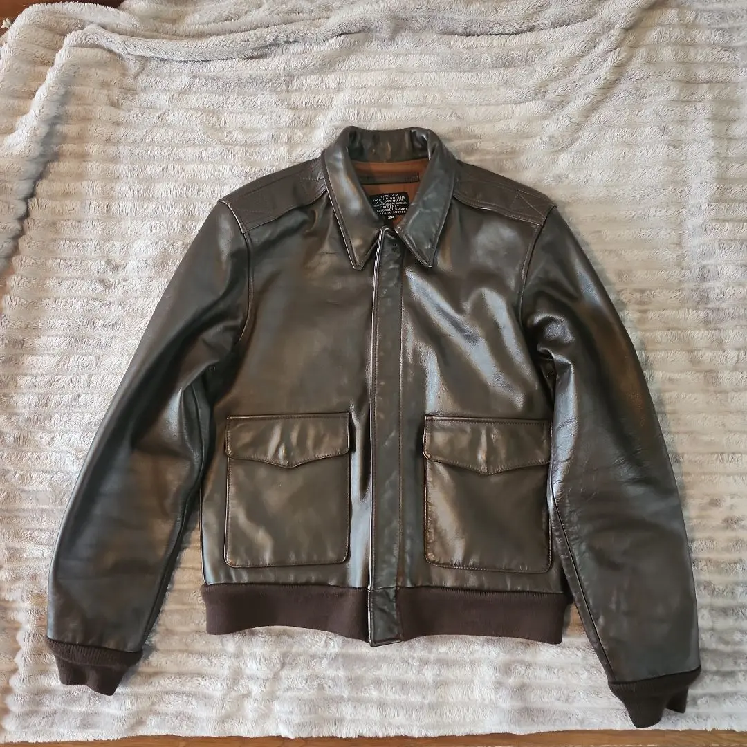 本格！中田商店取り扱い U.S.FLIGHT JACKETS LTD.「A-2」40s復刻 馬革 ホースハイド
