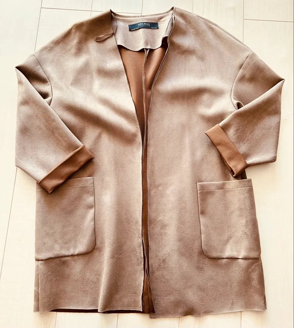 Thumbnail of ZARA Basic Suede Long Jacket