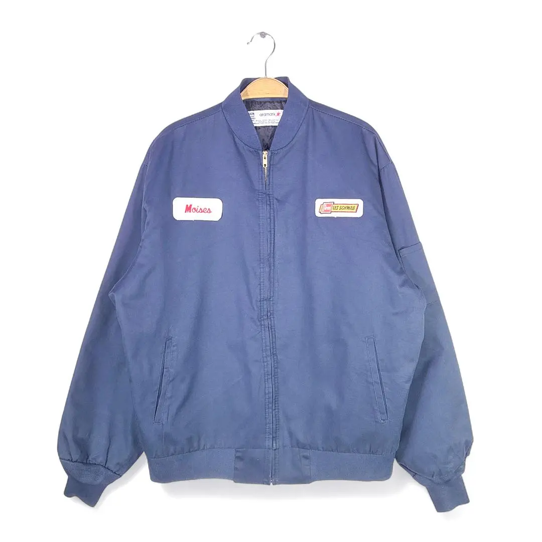 Thumbnail of Aramark work jacket, corporate logo blouson, navy, patch, size L, vintage clothing