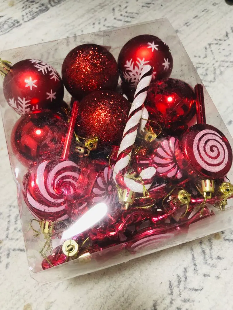 Thumbnail of Christmas Ornament Set, Red