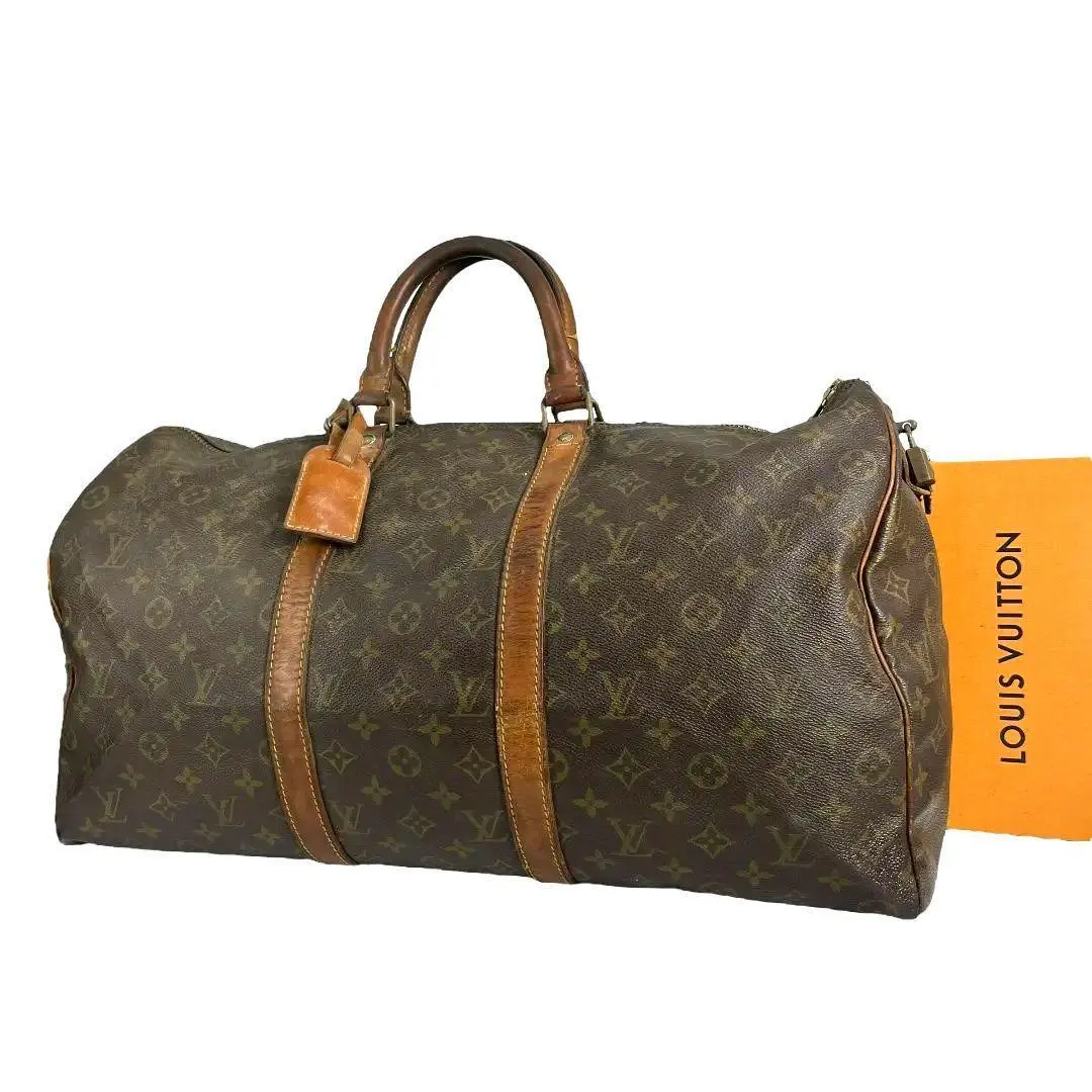 Thumbnail of [Authenticity Verified] Louis Vuitton Keepall 50 Monogram Boston Bag Travel Bag Brown