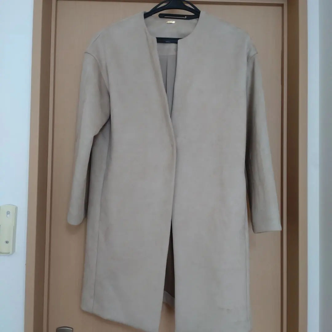 Thumbnail of Rope Beige Suede-like Long Coat