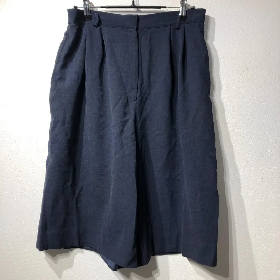 Thumbnail of Culottes Wide Pants Navy Pleated Beautiful Condition Bottoms vintage