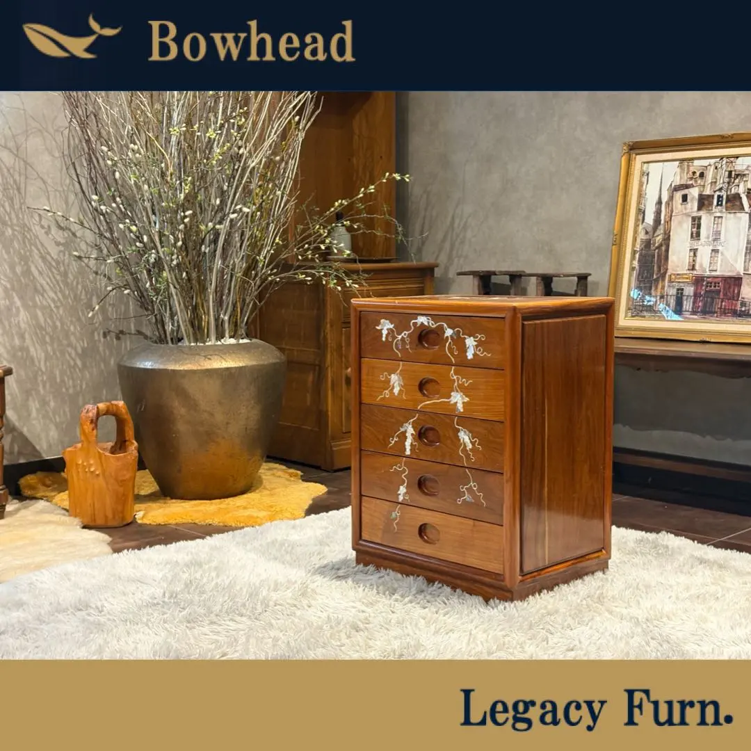 【直接引き取り大歓迎】螺鈿 ラデン◆小引き出し ３段引き出し 収納◆卓上 小箪笥 古民家 レトロ◆