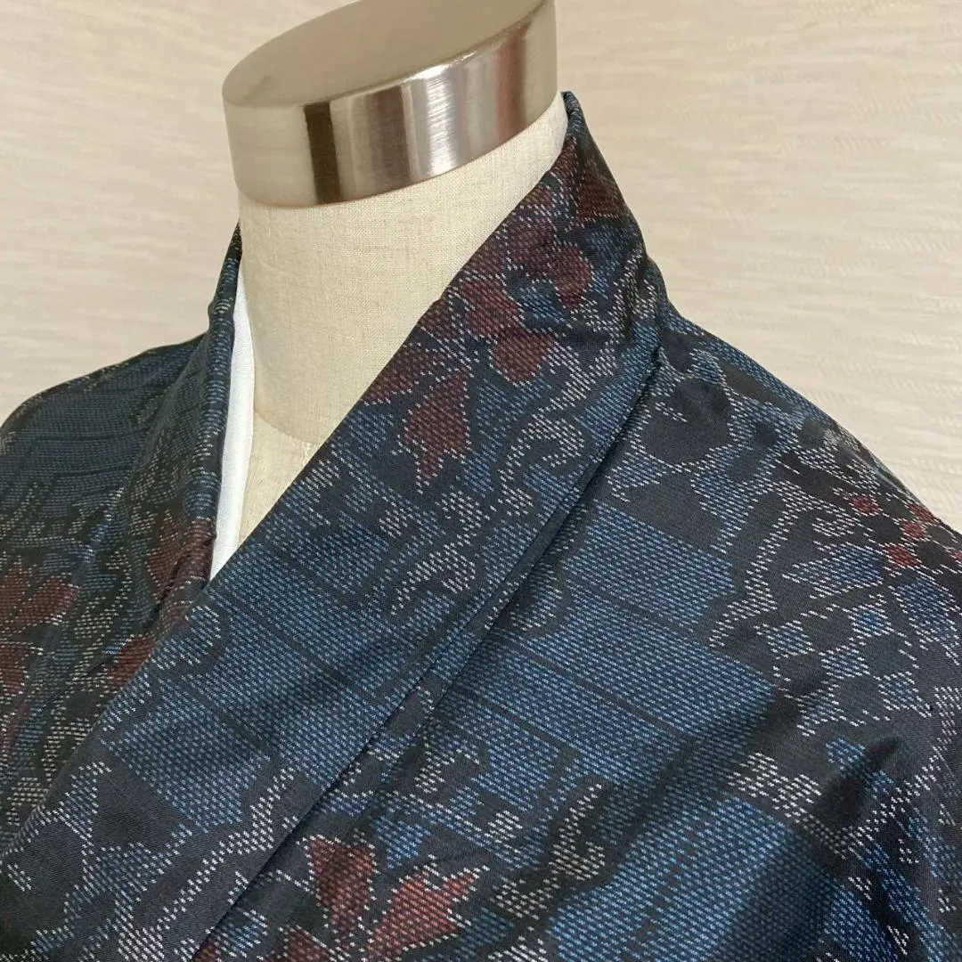 Thumbnail of KA2070 Oshima Tsumugi Silk Kimono, Height 157cm, Silk