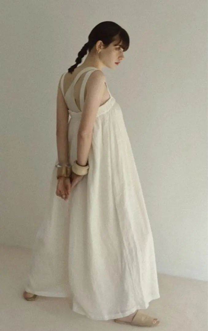 TODAYFUL トゥデイフル 亞麻寬版吊帶褲 連身褲 38 的縮圖