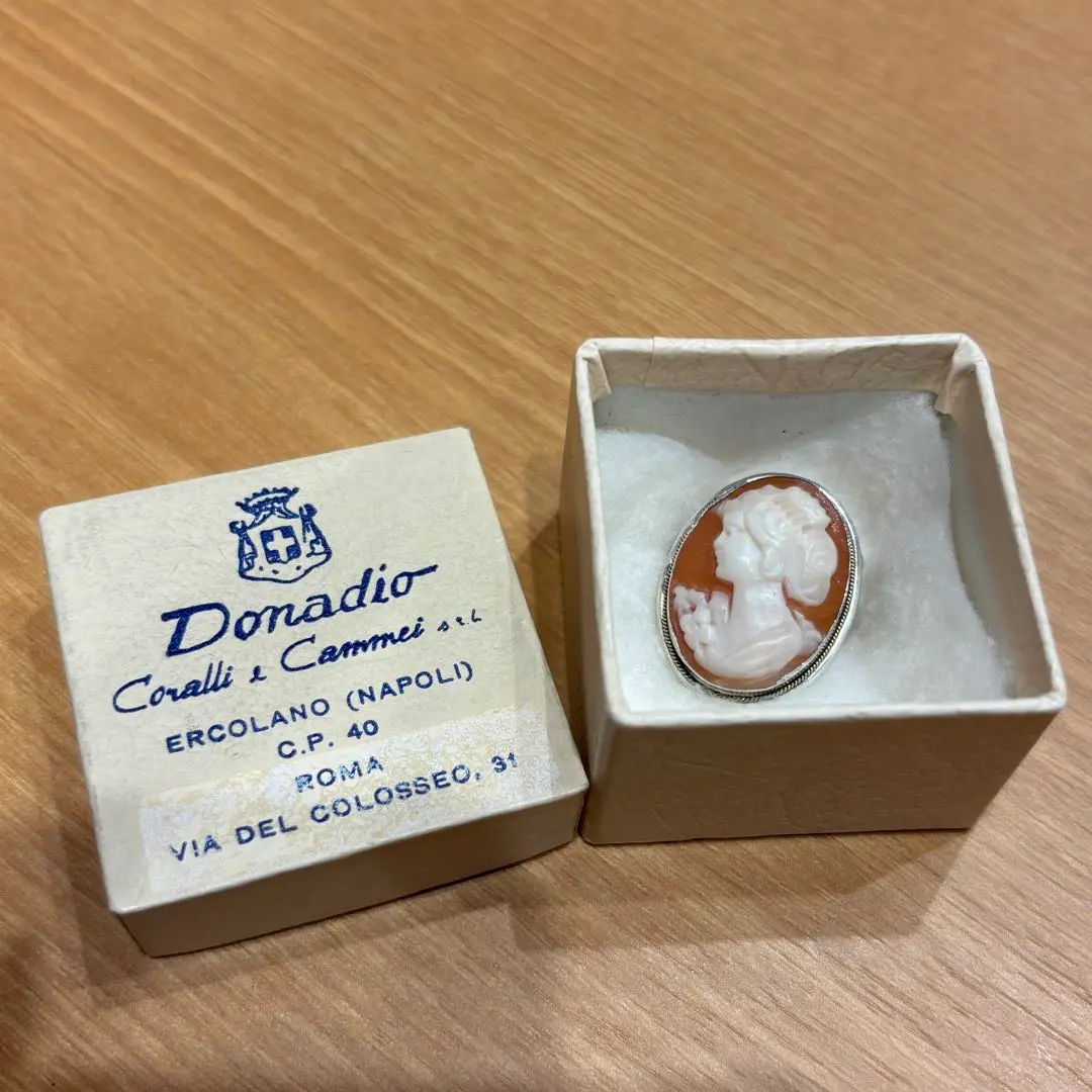 Donadio カメオ　イタリア　レディース　ペンダント　トップ　ブルー ブルーゴールドカメオブローチ&ペンダントレディースイタリアン