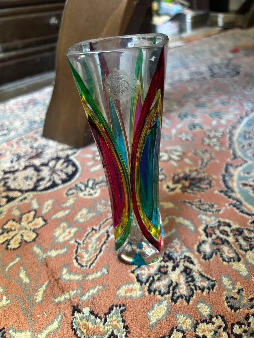 Thumbnail of Glass vase, rainbow gradation, pop, retro