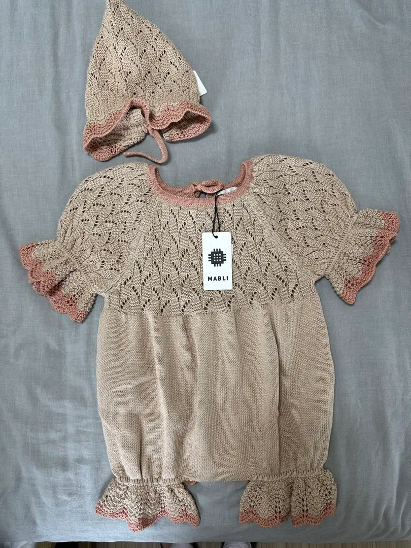 MABLI 23ss ロンパース ボンネット セット　コビト　小人　マブリ MABLI 23ss ロンパース ボンネット セット コビト 小人 マブリ
